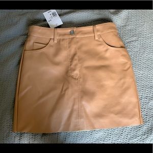 Faux Leather Mini Skirt